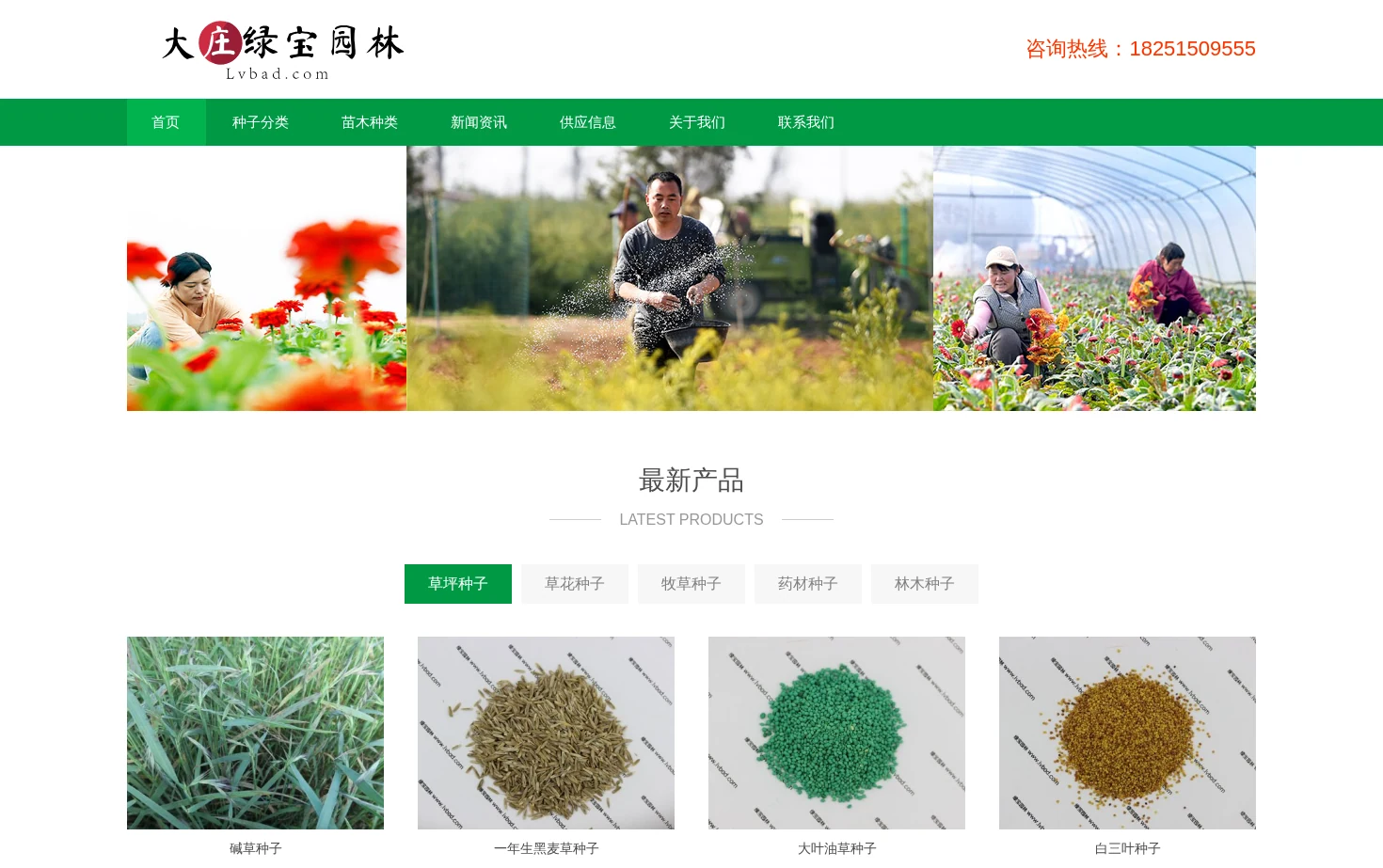 大庄绿宝园林网 页面快照
